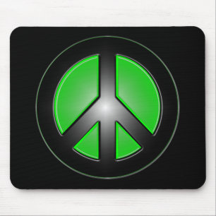 Mousepad sinal de paz verde