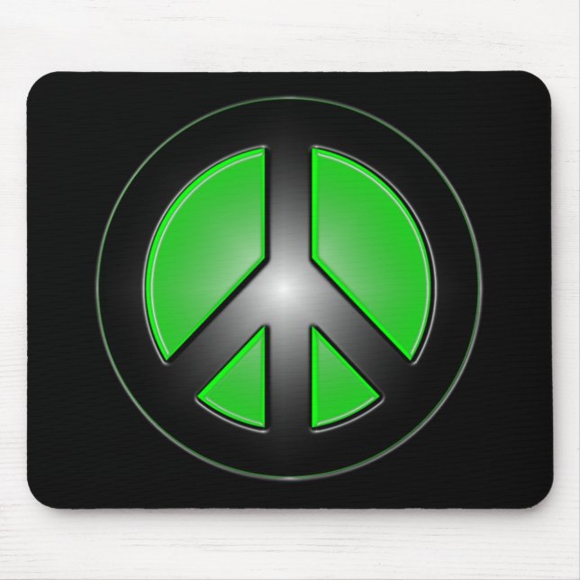 Mousepad sinal de paz verde (Frente)