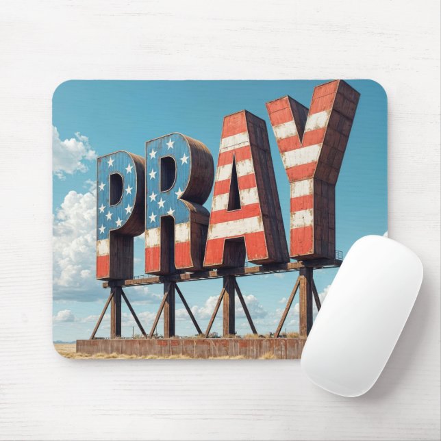 Mousepad Sinal de PRAY Americano em Farmland (Com mouse)