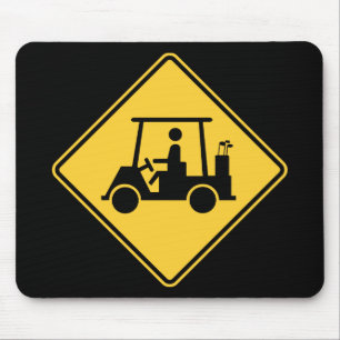 Mousepad Sinal de precaução do carrinho de golfe