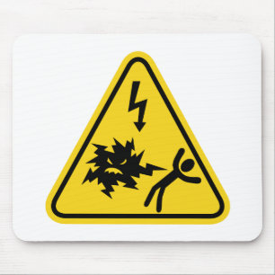 Mousepad Sinal de Risco de Choque