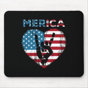 Mousepad Sinal de Rocha Merica 4 de Julho Bandeira American