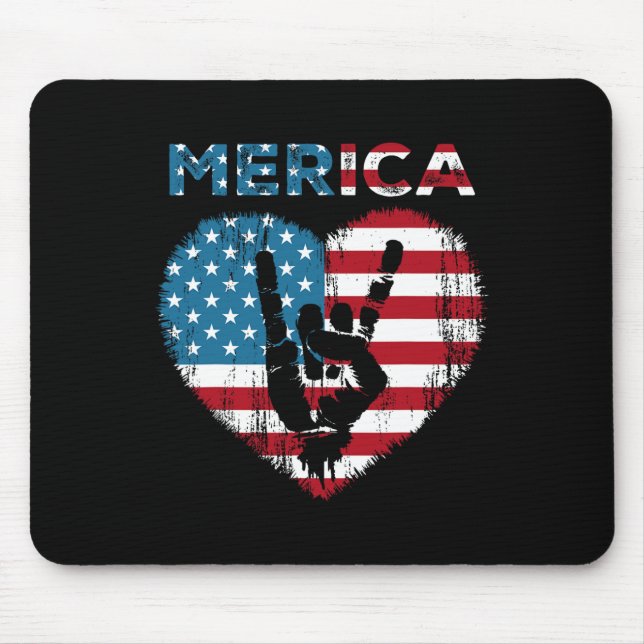Mousepad Sinal de Rocha Merica 4 de Julho Bandeira American (Frente)