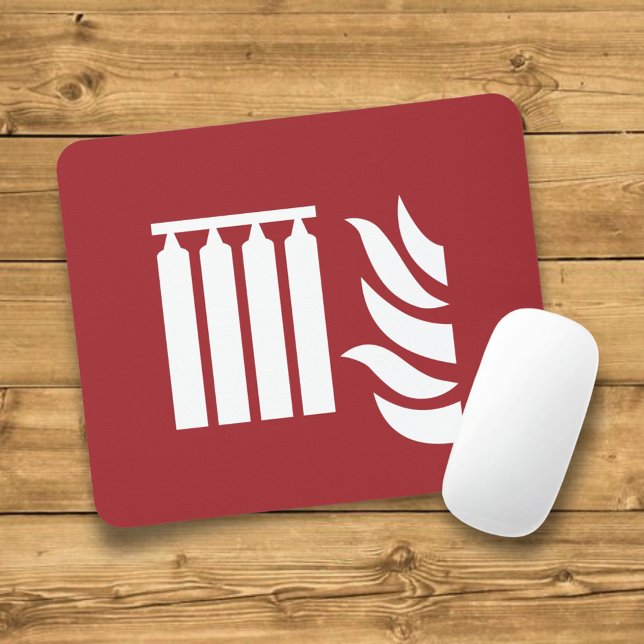 Mousepad Sinal de segurança da bateria de extinção de incên (Criador carregado)