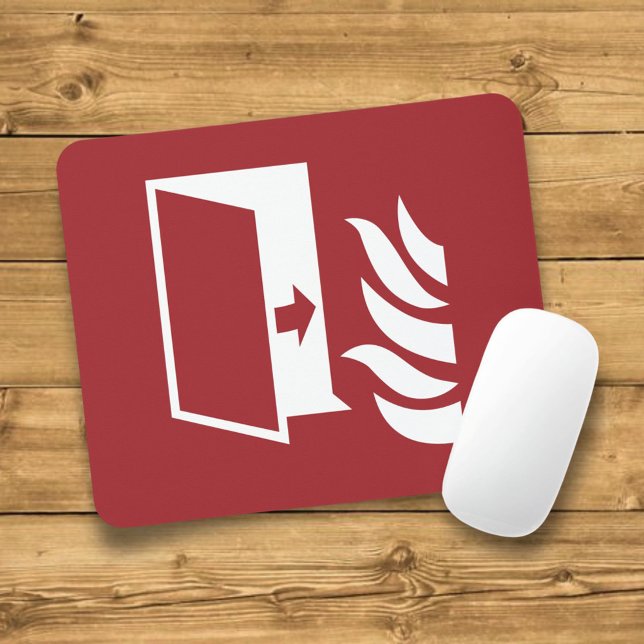 Mousepad Sinal de segurança da porta de proteção contra inc (Criador carregado)