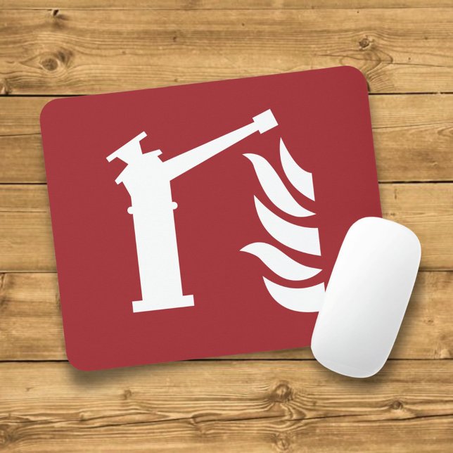 Mousepad Sinal de segurança do monitor de incêndio (Criador carregado)