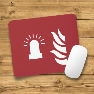 Mousepad Sinal de segurança luminosa do alarme de incêndio