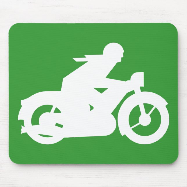 Mousepad Sinal de Silhouette de motocicleta (Frente)
