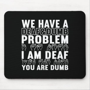 Mousepad Sinal de Sinal Americano Sensibilização Deficiente
