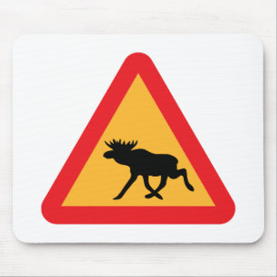Mousepad Sinal de trânsito de Moose Sueca