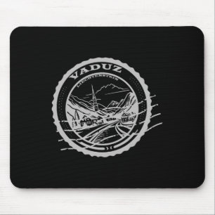 Mousepad Sinal de Viagem Antigo Carimbo Vaduz Liechtenstein