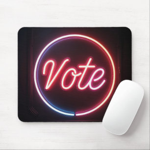 Mousepad Sinal de Votação Rosa Neon a Preto