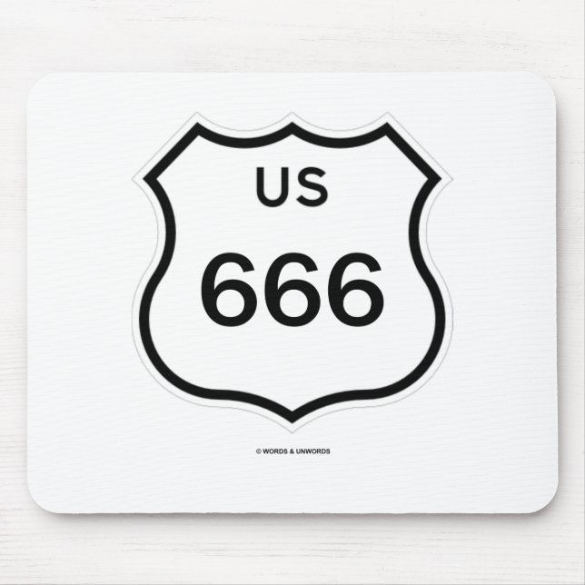 Mousepad Sinal do protetor da rota 666 dos E.U. (sinal do (Frente)