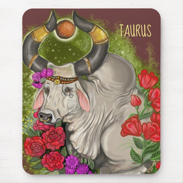Mousepad Sinal do zodíaco do Taurus (Frente)