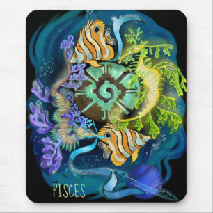 Mousepad Sinal do zodíaco dos peixes