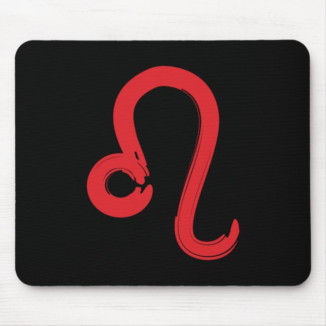 Mousepad Sinal do Zodíaco LEO Vermelho Aniversário de Julho (Frente)