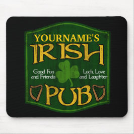 Mousepad Sinal irlandês personalizado do bar