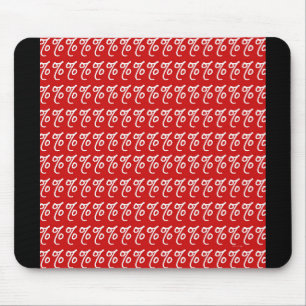 MOUSEPAD SINAL PERCENTUAL VERMELHO