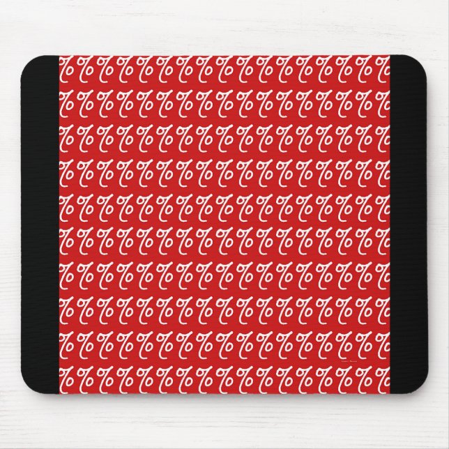 MOUSEPAD SINAL PERCENTUAL VERMELHO (Frente)