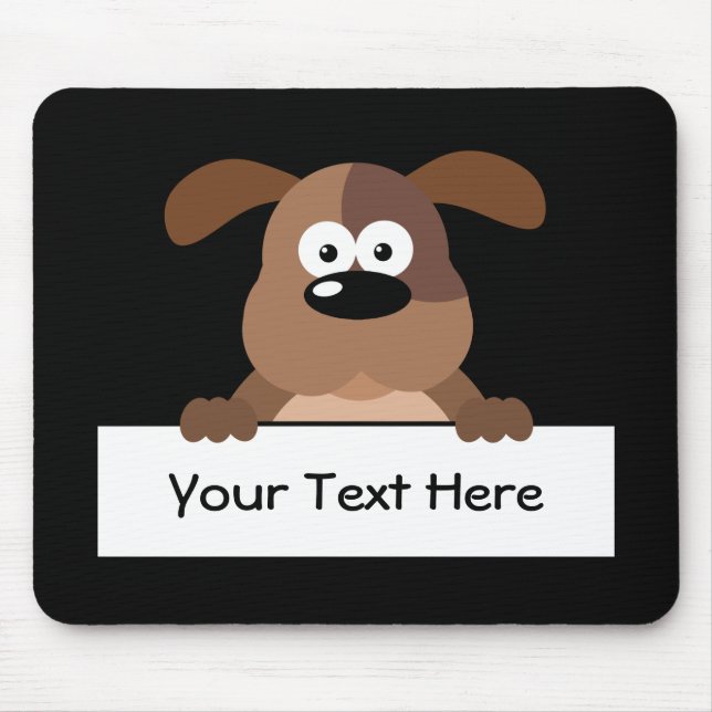 Mousepad Sinal personalizado do filhote de cachorro (Frente)