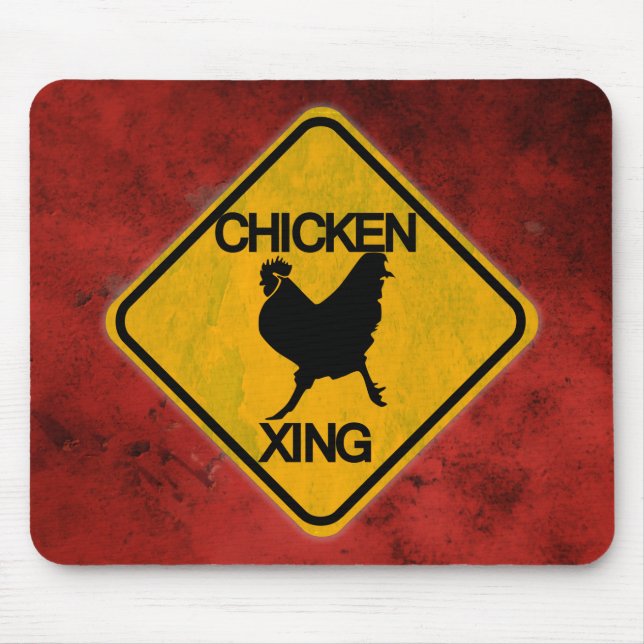 Mousepad Sinal Rustic Chicken Crossing (Frente)