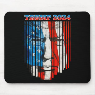 Mousepad Sinalizador Americano Face Trump Vintage Donald Tr