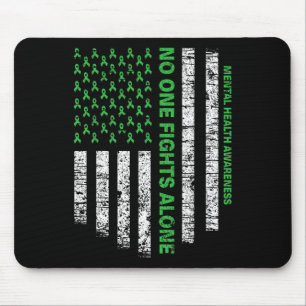 Mousepad Sinalizador Americano Sozinho Saúde Mental Ninguém