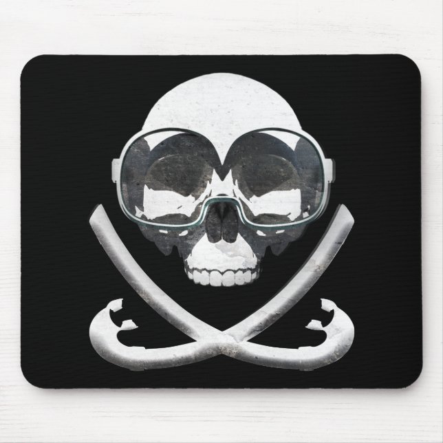 Mousepad Sinalizador de Caveira Pirata e Scuba (Frente)