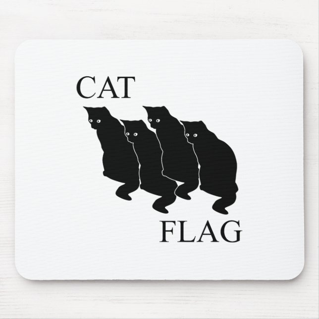Mousepad Sinalizador de Gato Funny Black (Frente)