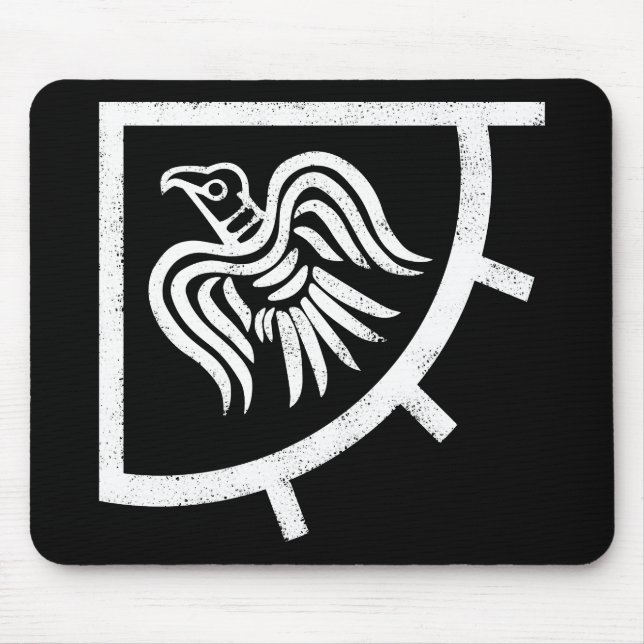 Mousepad Sinalizador de Visualização de Banner Raven (Frente)