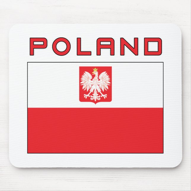 Mousepad Sinalizador do Falcão Polonês com Polônia (Frente)