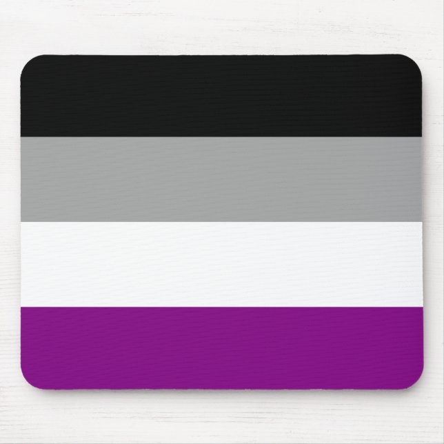 Mousepad Sinalizador do Orgulho Asexual (Ace) (Asexualidade (Frente)
