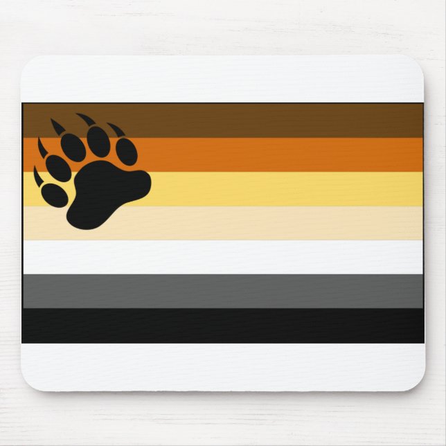 Mousepad Sinalizador do Orgulho do gay Bear (Frente)