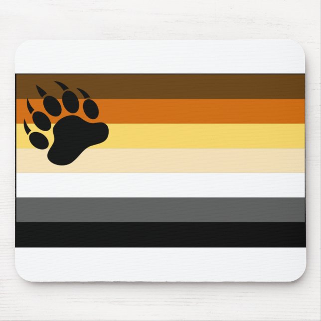 Mousepad Sinalizador do Orgulho do gay Bear (Frente)