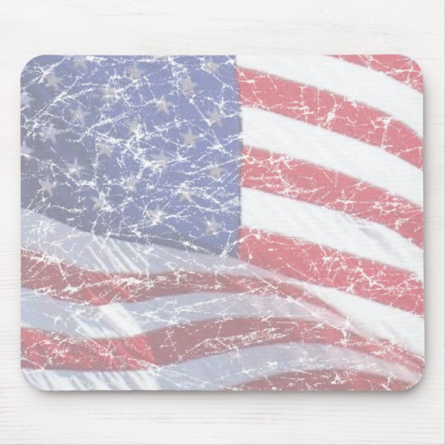 Mousepad Sinalizador dos EUA - angustiado (Frente)