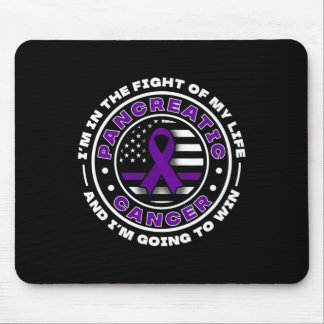 Mousepad Sinalizador Dos Eua Com Fitas Roxas Para Câncer de