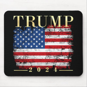 Mousepad Sinalizador Dourado Elegante Trump 2020