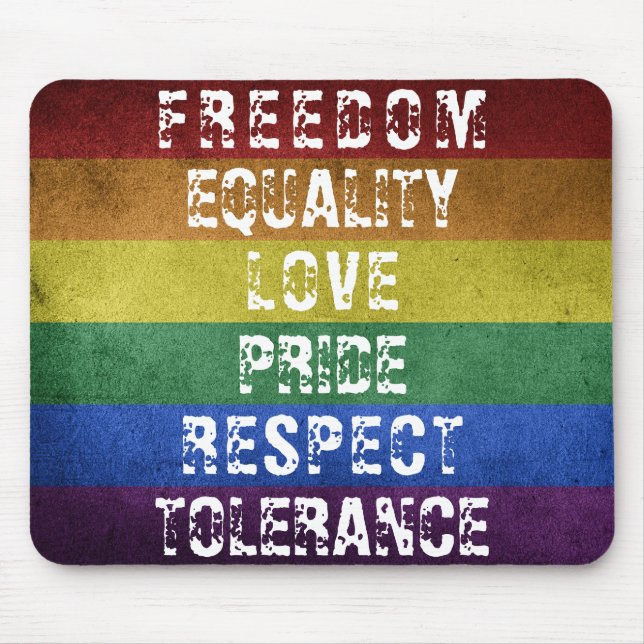 Mousepad Sinalizador LGBT Orgulho Moderno do Arco-Íris (Frente)