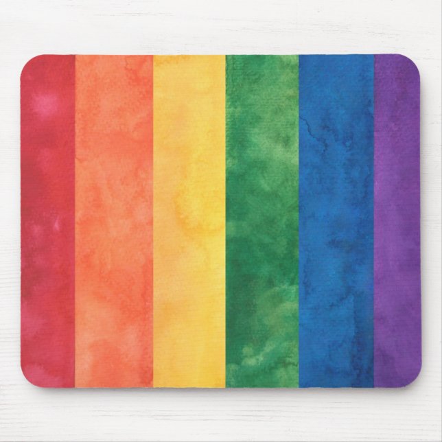 Mousepad Sinalizador orgulho gay Arco-Íris (Frente)