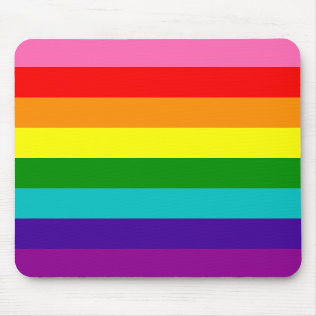 Mousepad Sinalizador original de arco-íris LGBT-Orgulho gay (Frente)