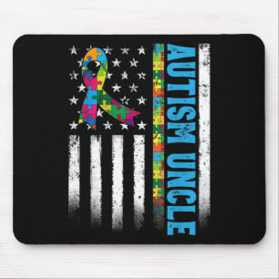 Mousepad Sinalizador Retro-Americano Autismo Tio Consciênc