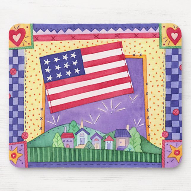 Mousepad Sinalizador USA-Gingham (Frente)