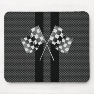 Mousepad Sinalizadores de Corrida em Estilo de Fibra de Car