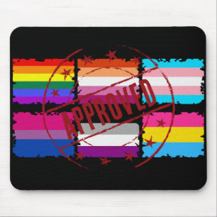 Mousepad Sinalizadores de faixas do mês do orgulho LGBTQ