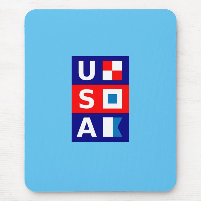 Mousepad Sinalizadores de Navegação Marítima Azul Branco-Ve (Frente)