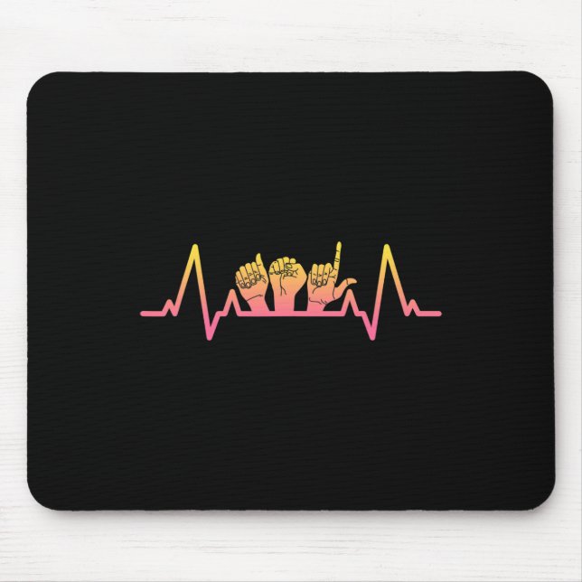 Mousepad Sinalizar Idioma Pulsação Professora Professora De (Frente)