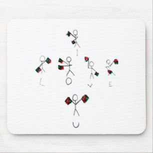 Mousepad Sinalizar personagens de varetas semáforas soletr
