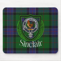 Sinclair Scottish Clan Tartan and Crest 