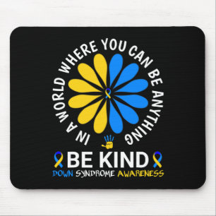 Mousepad Sindroma para Baixo Dia 2024 Seja Kind Down Síndro