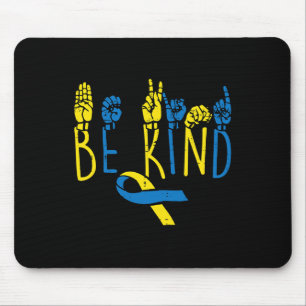 Mousepad Sindroma Sensibilização Seja Bonito Sinal de Mão P